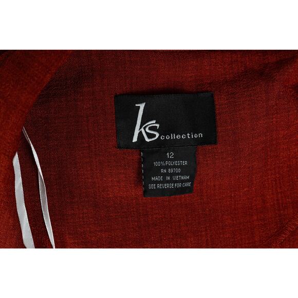 KS Collection Size 12 Jacket and Tank Top Tailored Coordinating Set Rustic Red - Picture 7 of 10